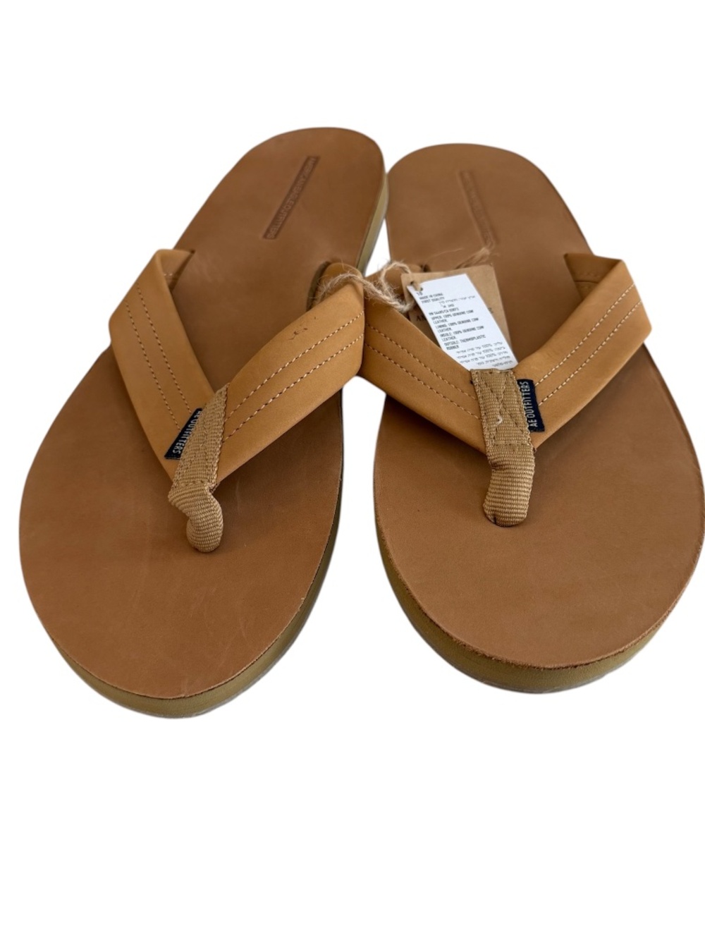 American Eagle Outfitters Men’s Brown Genuine Cow Leather Sandals Sz 10 NWT
